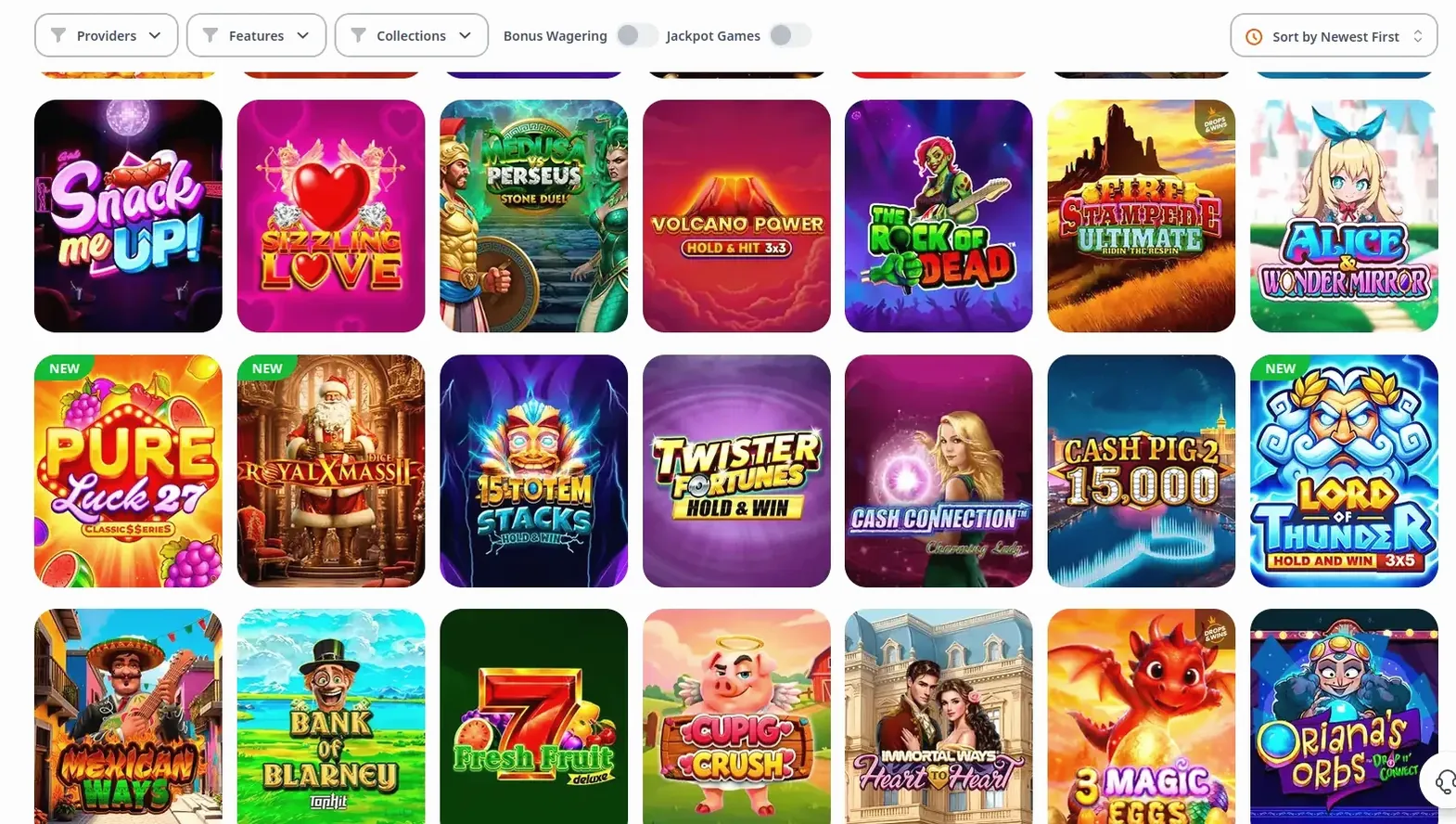 Aquawin Casino Spielangebot